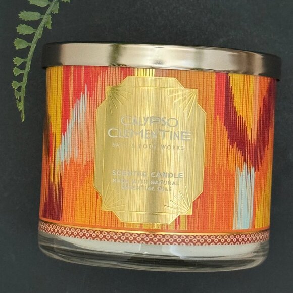 BBW Calypso Clementine Bath & Body Works 3 Wick Candle - Picture 5 of 10